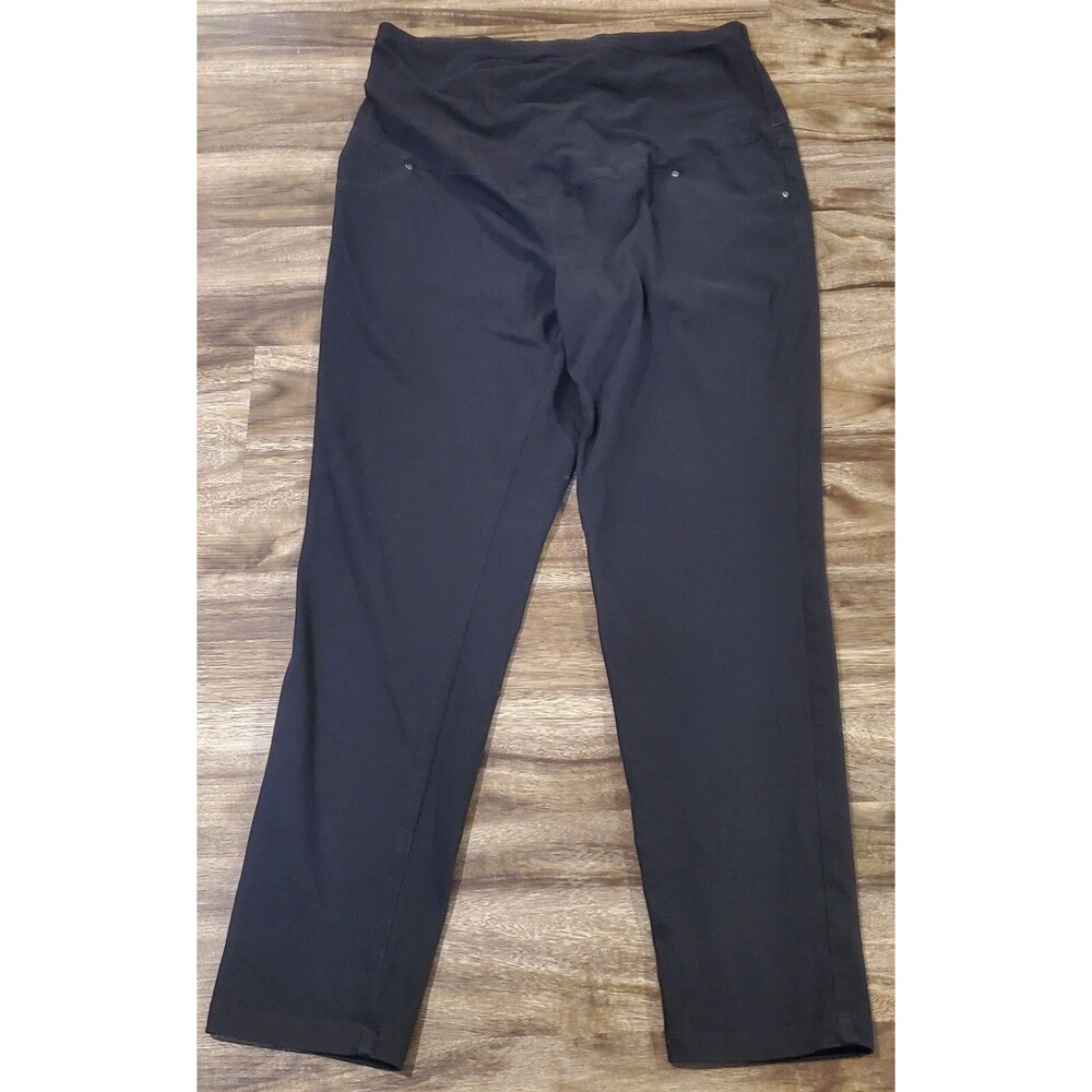 Time and Tru Women's XL 16/18 Black Maternity Pants Full Belly